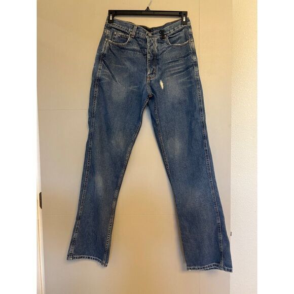 Jordon Two3 Men Distressed Blue Y2K Jeans Size 34 x 34 - Picture 1 of 11